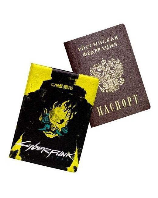 Keks Обложка чехол на паспорт Киберпанк Cyberpunk 2077