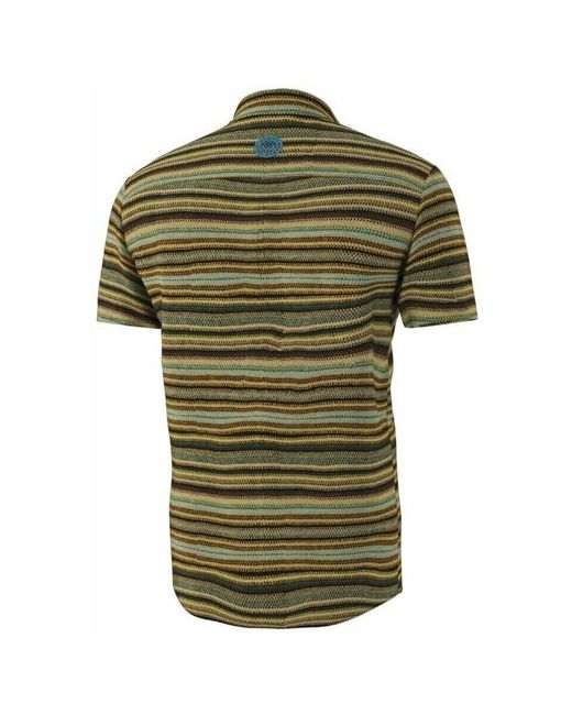 Anomy Рубашка летняя быстросохнущая с коротким рукавом Plum Truffle черная в полоску размер L