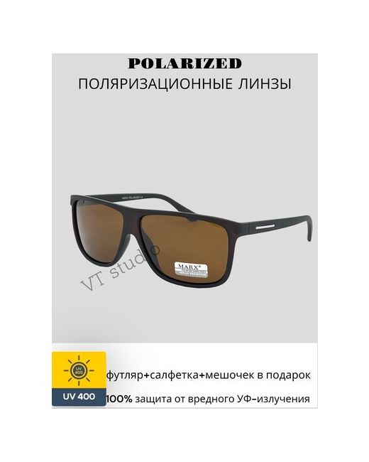 Marx Солнцезащитные очки c поляризацией коричневые линзы оправа коричневая матовая