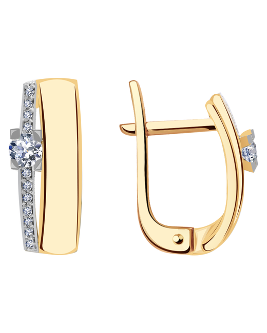 Diamant-Online Золотые серьги Александра 1021359сбк с бриллиантом