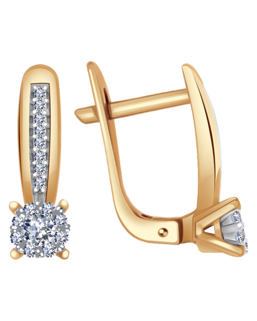 Diamant-Online Золотые серьги Александра 1021391ск с бриллиантом