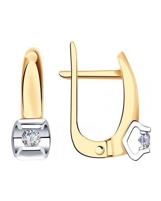 Diamant-Online Золотые серьги Александра 1021788сбк с бриллиантом