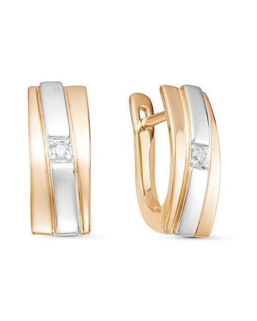 Diamant-Online Золотые серьги Кюз Delta DБР121023 с бриллиантом