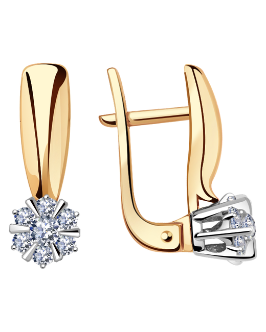Diamant-Online Золотые серьги Александра 1021658сбк с бриллиантом