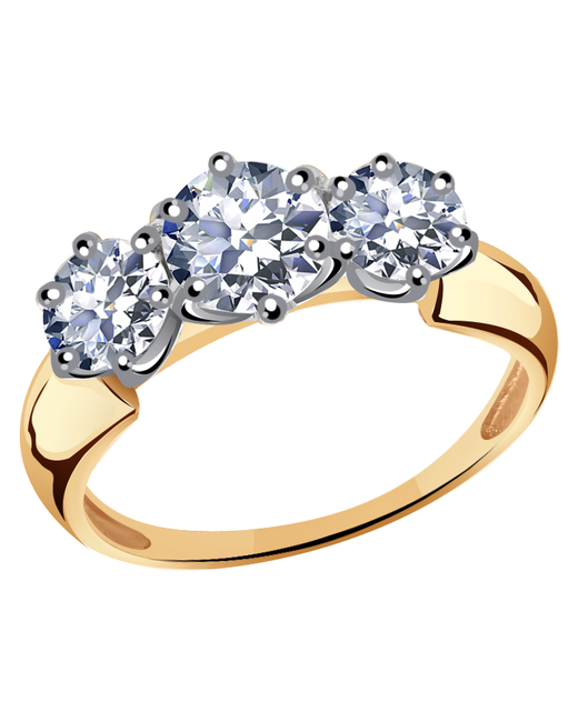 Diamant-Online Золотое кольцо Александра кл3070-62сбк с Swarovski