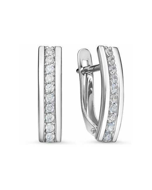 Diamant-Online Серебряные серьги Кюз Delta Dс1200902 с фианитом