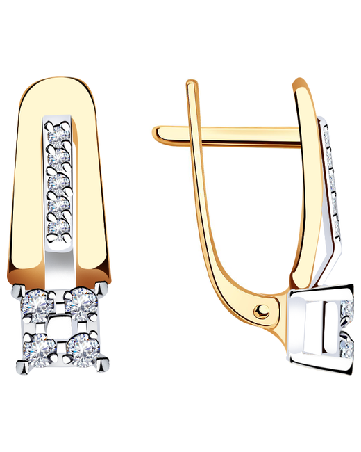 Diamant-Online Золотые серьги Александра 1021912сбк с бриллиантом