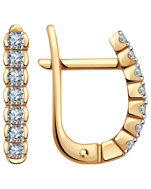 Diamant-Online Золотые серьги Александра кл2618аск с фианитом