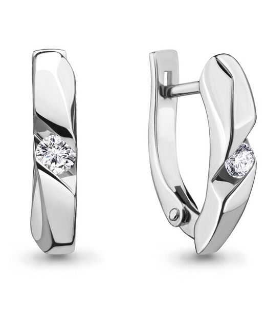 Diamant-Online Серьги из белого золота Aquamarine 941947 с бриллиантом