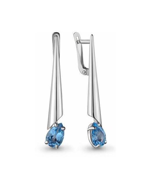 Diamant-Online Серебряные серьги Aquamarine А4744605 с топазом