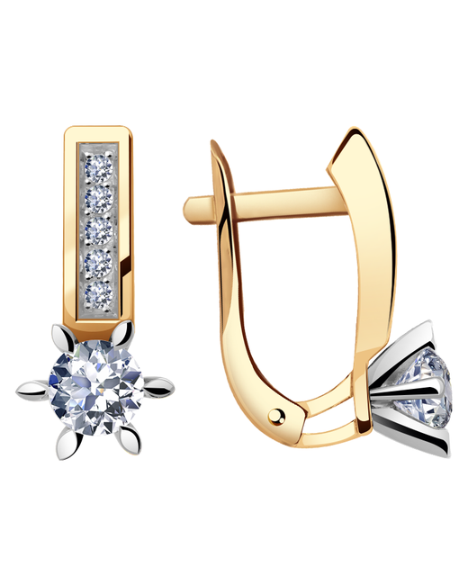 Diamant-Online Золотые серьги Александра кл2959а-62сбк с Swarovski