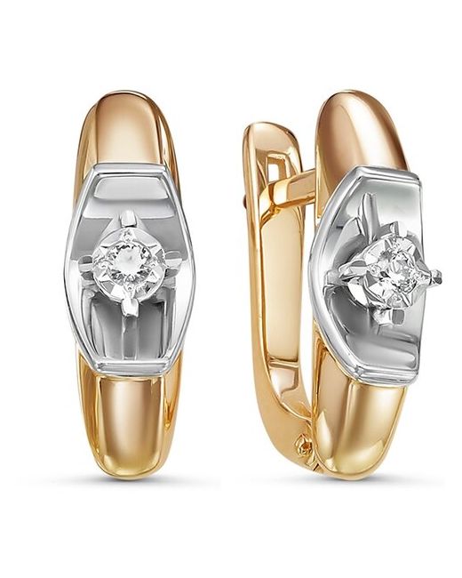 Diamant-Online Золотые серьги Кюз Delta DБР121569 с бриллиантом