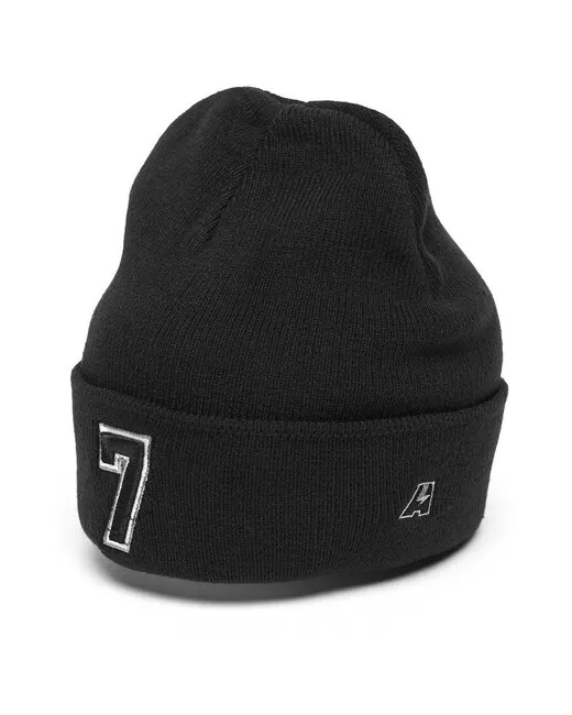 Atributika &amp; Club™ Шапка с номером 7 черная номерная шапка цифрами Семь отворотом атрибутика и клуб