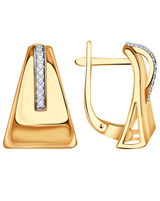Diamant-Online Золотые серьги Александра кл3838аск с фианитом