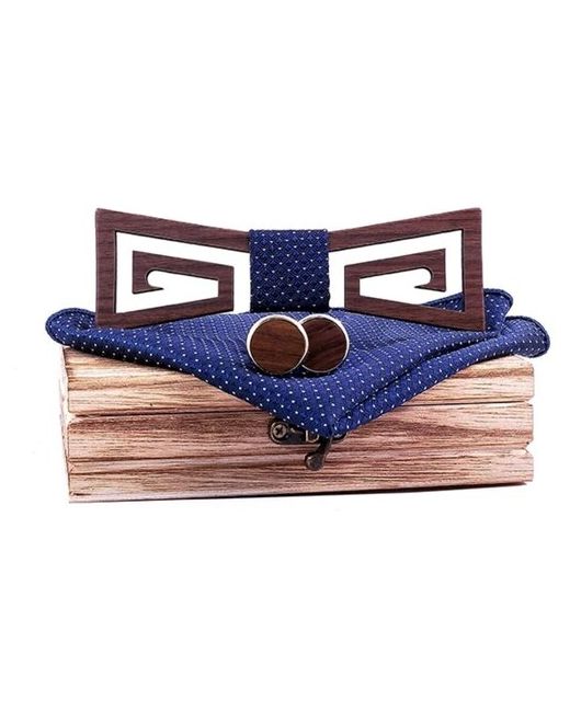 Zdjm Деревянный галстук бабочка подарочный набор из 4 предметов