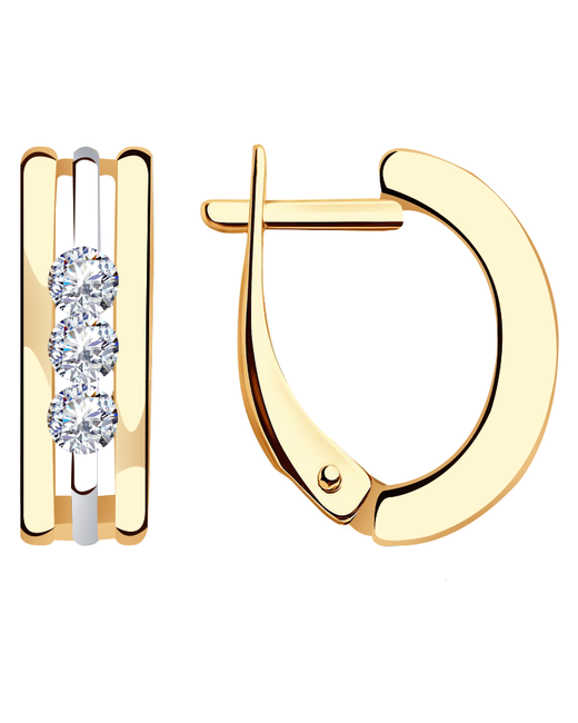 Diamant-Online Золотые серьги Александра 1021008сбк с бриллиантом