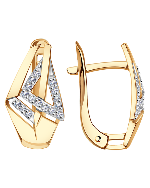 Diamant-Online Золотые серьги Александра кл3037аск с фианитом