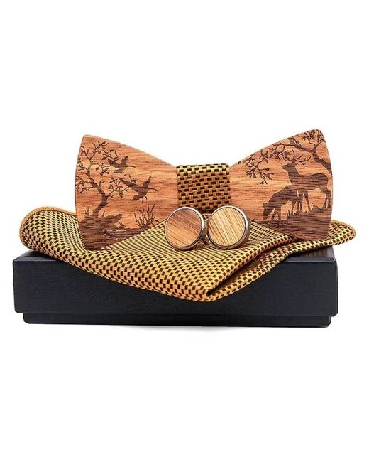 Zdjm Деревянный галстук бабочка подарочный набор из 4 предметов