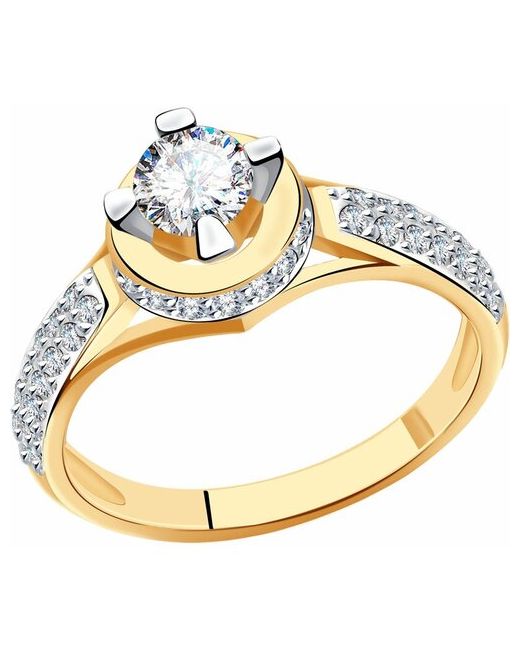 Diamant-Online Золотое кольцо Александра кл3773-62сбк с Swarovski