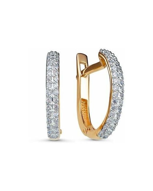 Diamant-Online Золотые серьги Кюз Delta DБР122060 с бриллиантом