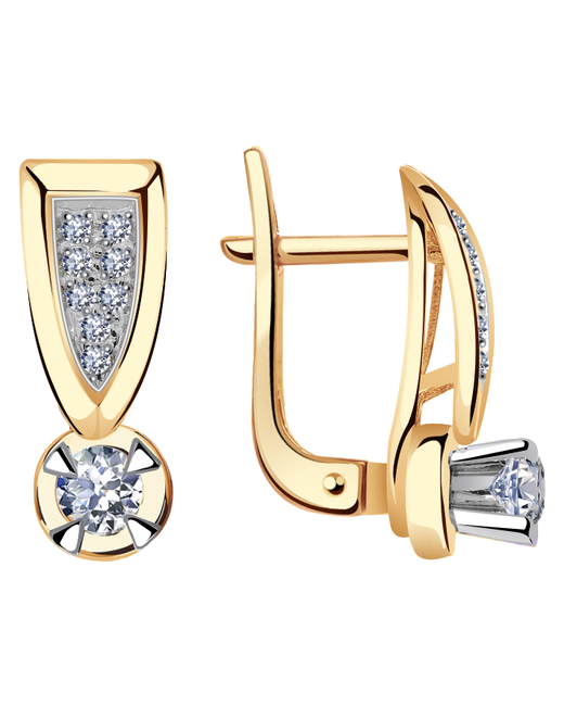 Diamant-Online Золотые серьги Александра 1021677сбк с бриллиантом