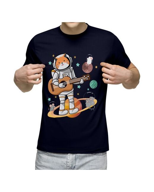 US Basic футболка Кот-гитарист в космосе 2XL