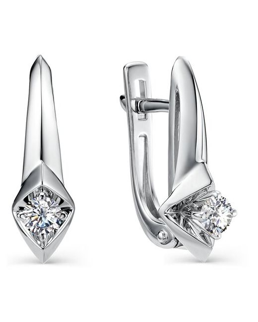 Diamant-Online Серьги из белого золота Алькор 22845-200 с бриллиантом