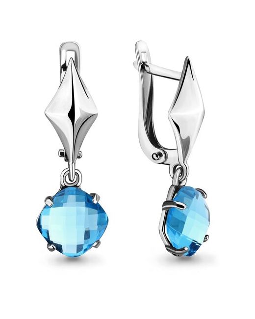 Diamant-Online Серебряные серьги Aquamarine А4707392 с топазом