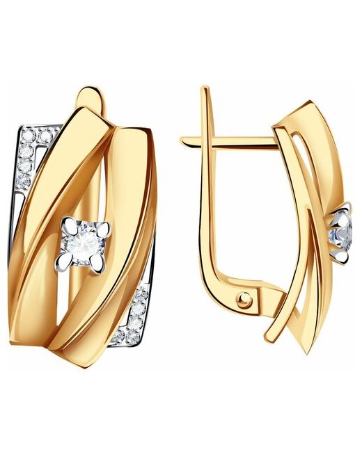 Diamant-Online Золотые серьги Александра 1021883сбк с бриллиантом