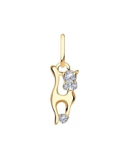 Diamant-Online Золотая подвеска Золотые узоры 03-1222 с цирконием