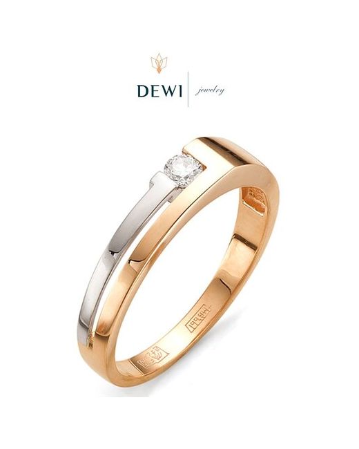 Dewi Ювелирное кольцо из Золота 585 пробы с Бриллиантом 17 размер
