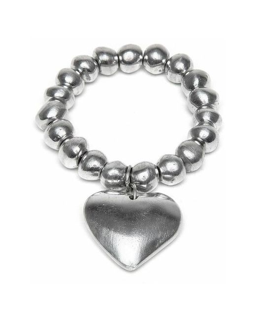 Vestopazzo Итальянский алюминиевый браслет серебряного цвета сердце