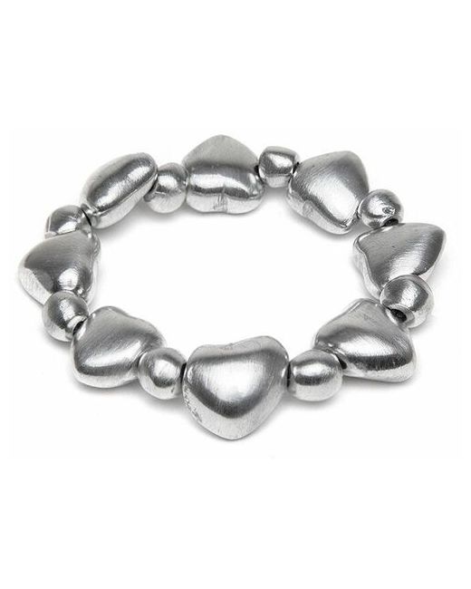 Vestopazzo Итальянский алюминиевый браслет серебряного цвета сердечки