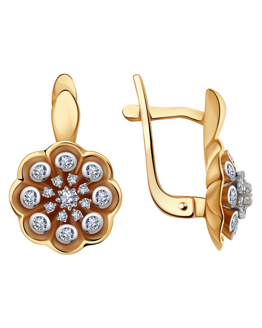 Diamant-Online Золотые серьги Александра 1021023сбк с бриллиантом
