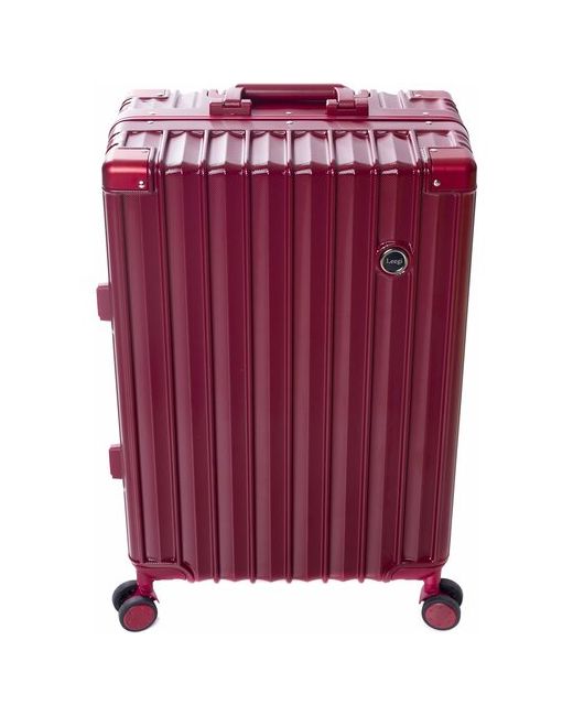 Leegi Пластиковый чемодан на застежке Aluminium Series размер M. Съемные колеса. С чехлом