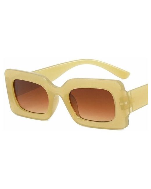 alvi lovely солнцезащитные очки вайфареры цветные/Wayfarer/очки бежевые коричневые линзы/широкие прямоугольные