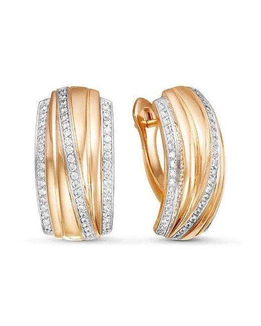 Diamant-Online Золотые серьги Кюз Delta Dд120178 с бриллиантом