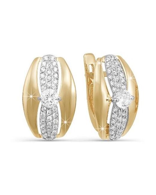 Diamant-Online Золотые серьги Кюз Delta DБР120396 с бриллиантом