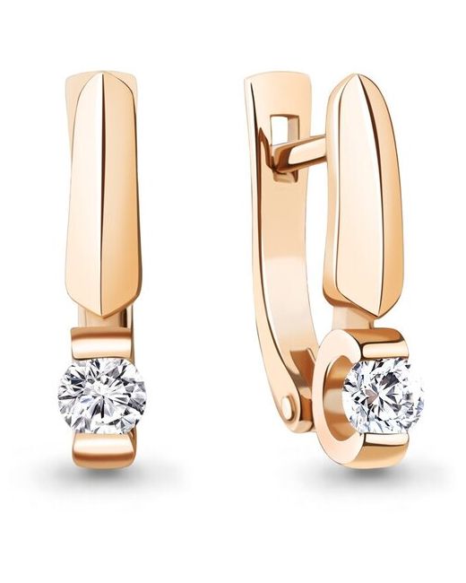 Diamant-Online Золотые серьги Aquamarine 942863к с бриллиантом