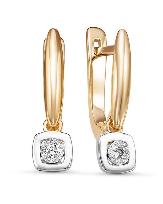 Diamant-Online Золотые серьги Кюз Delta DБР121617 с бриллиантом