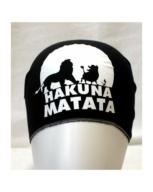 Bandana-Mania Бандана косынка треугольная черная с белой надписью Акуна Матата