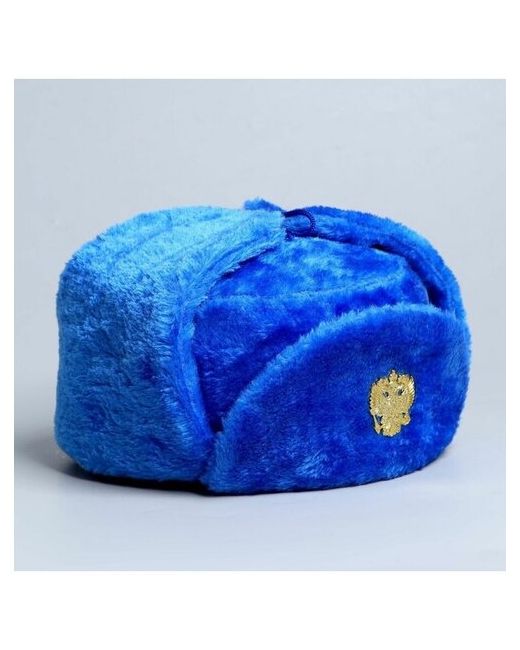 RusExpress Шапка-ушанка Синяя значок герб 5134917