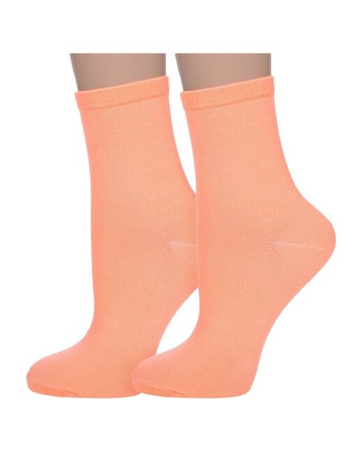 Hobby Line Комплект из 2 пар женских носков 12 персиковые размер 36-40