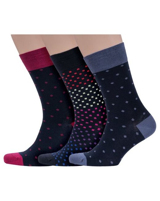Grinston Комплект из 3 пар мужских носков socks PINGONS микс 6 размер 27
