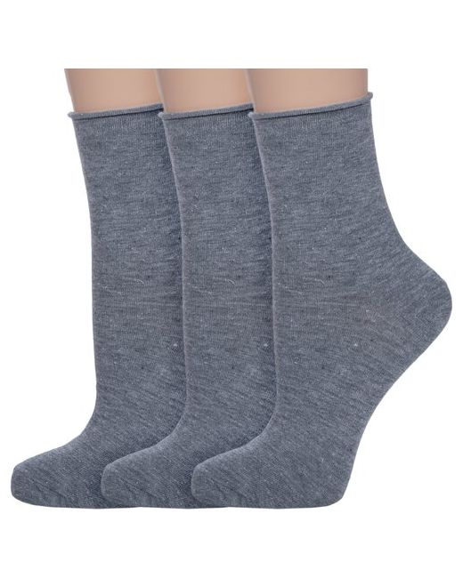 Hobby Line Комплект из 3 пар женских носков без резинки размер 36-40