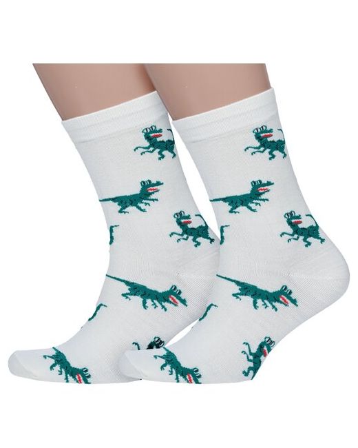 Hobby Line Комплект из 2 пар носков 80152-02-01-02 молочные динозавр размер 41-45