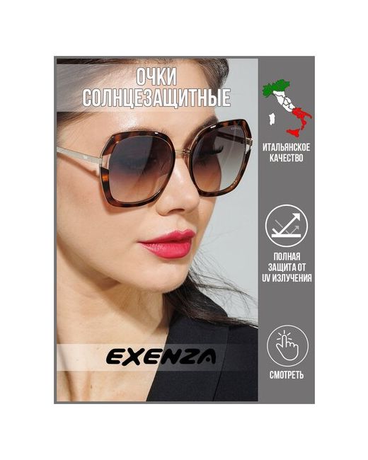 Exenza солнцезащитные очки ADRIANA P02 шестиугольные квадратные золотой