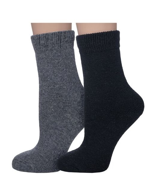 Hobby Line Комплект из 2 пар женских махровых носков микс 1 размер 36-40