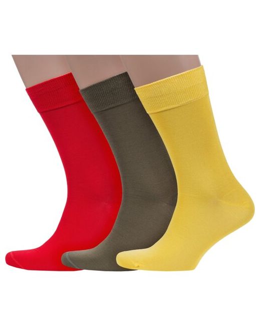 Sergio di Calze Комплект из 3 пар мужских носков PINGONS мерсеризованного хлопка микс 10 размер 25