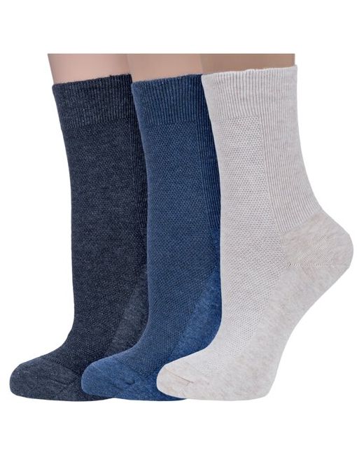 Dr. Feet Комплект из 3 пар женских медицинских носков PINGONS микс 2 размер 23